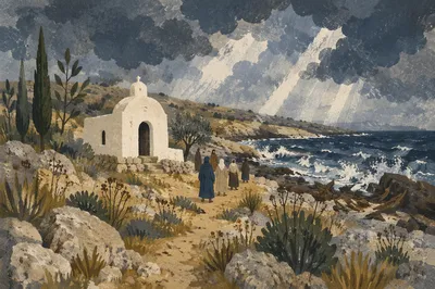 Paul Shipwreck on Malta Stormy Coast