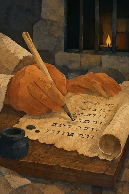 Paul Writing Letter by Candlelight