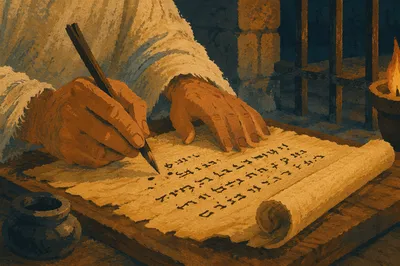 Paul Writing a Letter by Candlelight