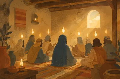 Pentecost Fire in the Upper Room