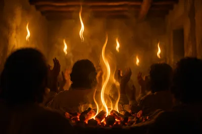 Pentecost Fire in the Upper Room