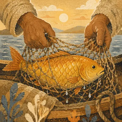 Miraculous Catch Fish in Peter's Net