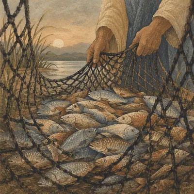 Miraculous Catch of Fish at Dawn