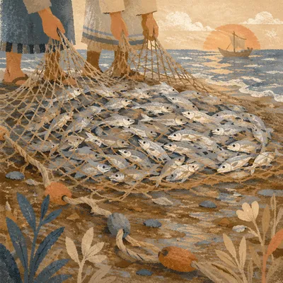 Peter’s Miraculous Catch by the Lakeshore