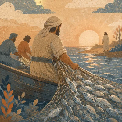 Miraculous Catch of Fish at Dawn