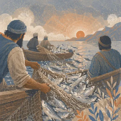 Peter’s Miraculous Catch at Sunrise