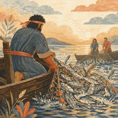 Peter Kneels at the Miraculous Catch
