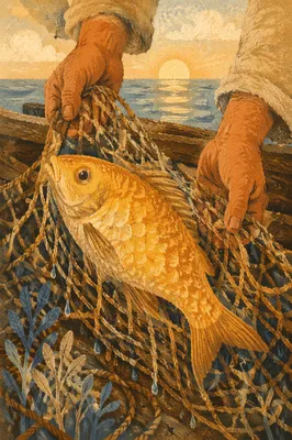 Miraculous Catch Golden Fish in Peter’s Net