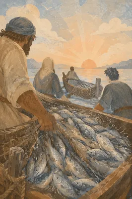 Peter’s Miraculous Catch at Dawn