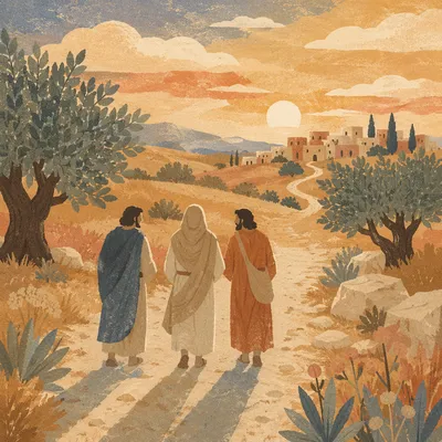 Road to Emmaus Golden Countryside Journey