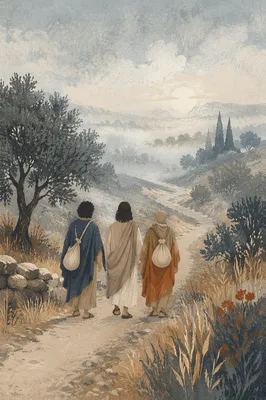Road to Emmaus in Morning Mist