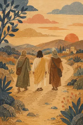 Road to Emmaus at Golden Dusk