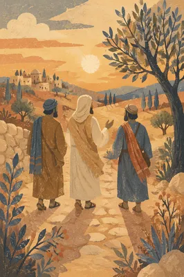 Road to Emmaus with Two Disciples
