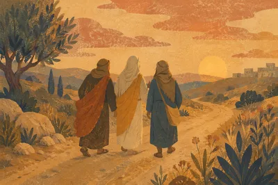 Road to Emmaus at Golden Dusk