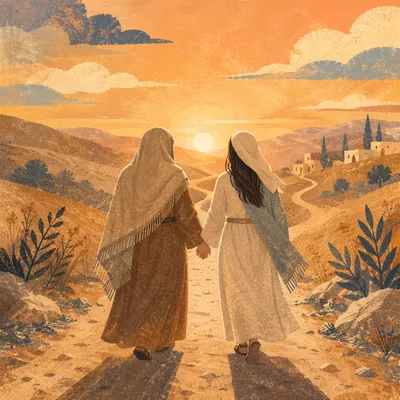 Ruth and Naomi on Sunset Road
