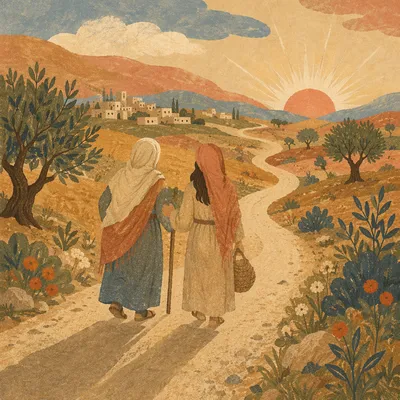 Ruth and Naomi on the Hopeful Road