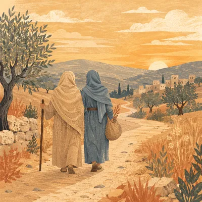 Ruth and Naomi on Dawn Road