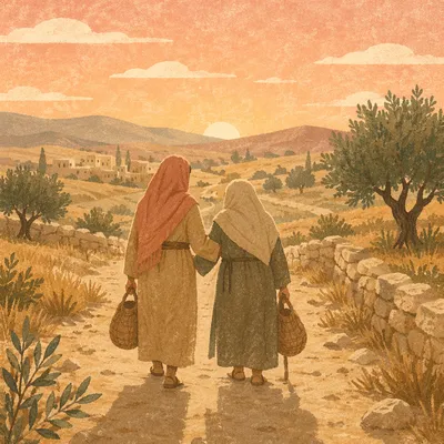 Ruth and Naomi on Dawn Road