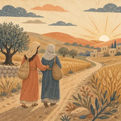 Ruth and Naomi on Dawn Road