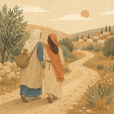 Ruth and Naomi Walking the Road