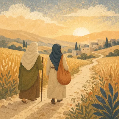 Ruth and Naomi on the Barley Road
