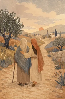 Ruth and Naomi on the Dusty Road