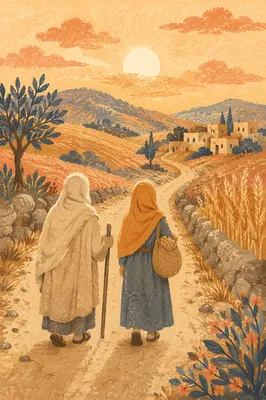 Ruth and Naomi on the Dusty Road