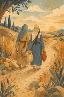 Ruth and Naomi Walking Toward Bethlehem