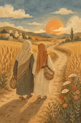Ruth and Naomi on the Barley Road