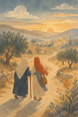 Ruth and Naomi on Dawn Road