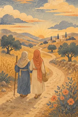Ruth and Naomi on the Dawn Road