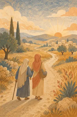 Ruth and Naomi on the Morning Road