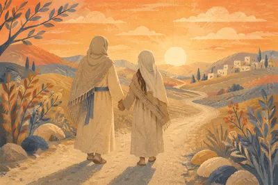 Ruth and Naomi on the Sunset Road