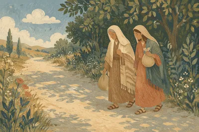 Ruth and Naomi on Dusty Road