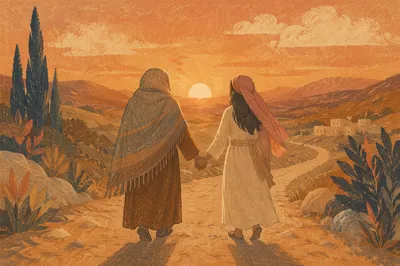 Ruth and Naomi on Sunset Road