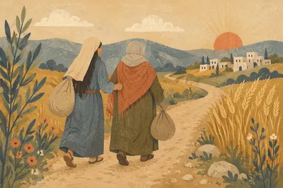 Ruth and Naomi on the Hopeful Road