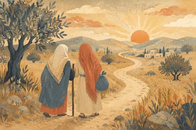 Ruth and Naomi on Dawn Road