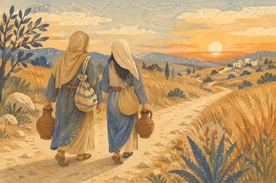 Ruth and Naomi Walking in Loyalty