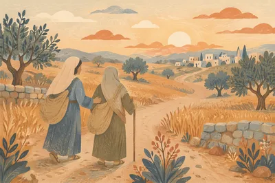Ruth and Naomi on the Dusty Road
