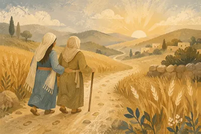 Ruth and Naomi on the Barley Road