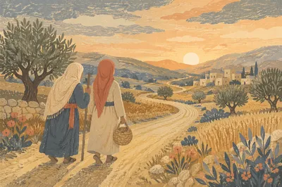 Ruth and Naomi on Dawn Road