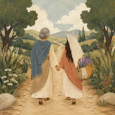 Ruth and Naomi Walking in Faith