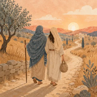 Ruth and Naomi on Faithful Journey