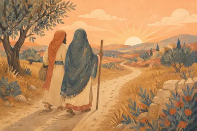 Ruth and Naomi Walking in Faith