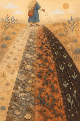Parable Sower Seeds Across Four Soils