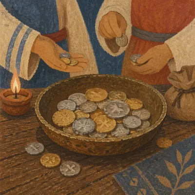 Parable of Talents Bronze Bowl Coins