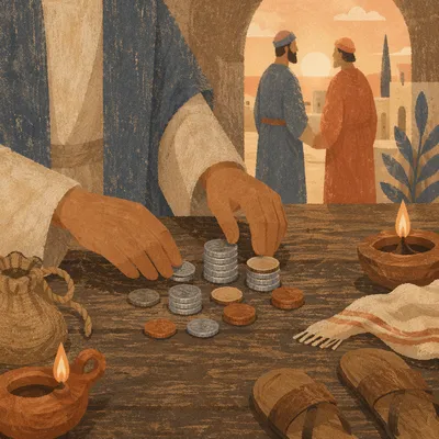 Parable of the Talents Courtyard Coins