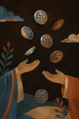 Ancient Talent Coins in Parable Light