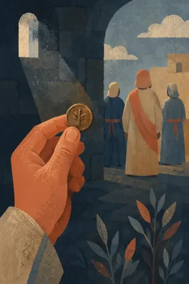Servant Holding Bronze Talent Coin