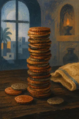 Parable of Talents Ancient Coin Stack